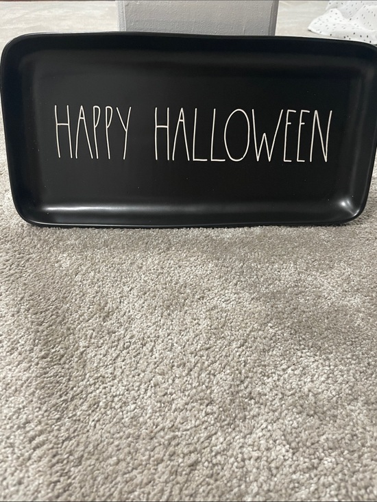 rae dunn Other - Rae Dunn Black Happy Halloween Platter Tray